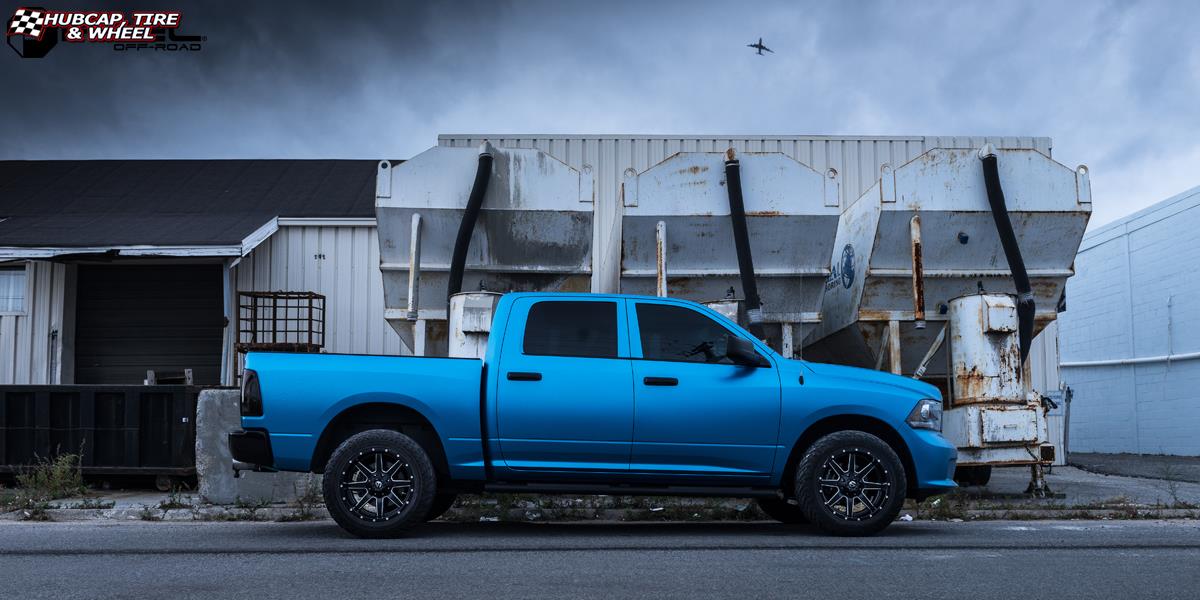 vehicle gallery/dodge ram 1500 fuel maverick d538 20X10  Black & Milled wheels and rims